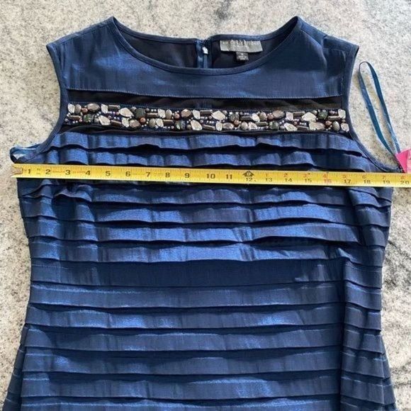 NWT KM Collections Milla Bell Size 14 Blue Formal Dress Evening Gown Jewel Prom - Picture 7 of 10